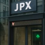 Gebouw van de effectenbeurs in Tokio met een elektronisch koersscherm, symbool voor de rol van de yen in het marktsentiment