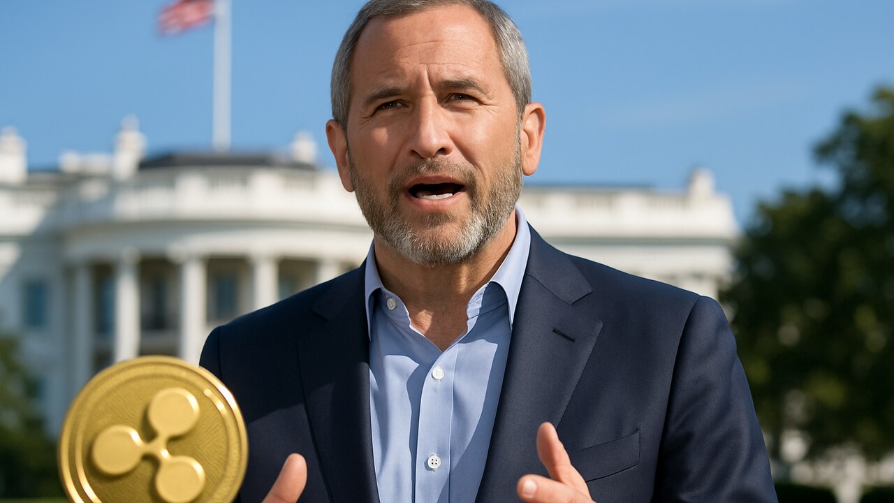 Ripple-CEO Brad Garlinghouse voor het Witte Huis in Washington