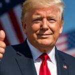 Donald Trump herkenbaar in beeld, verbonden aan het vastgezette WLFI-tokenpakket van World Liberty Financial